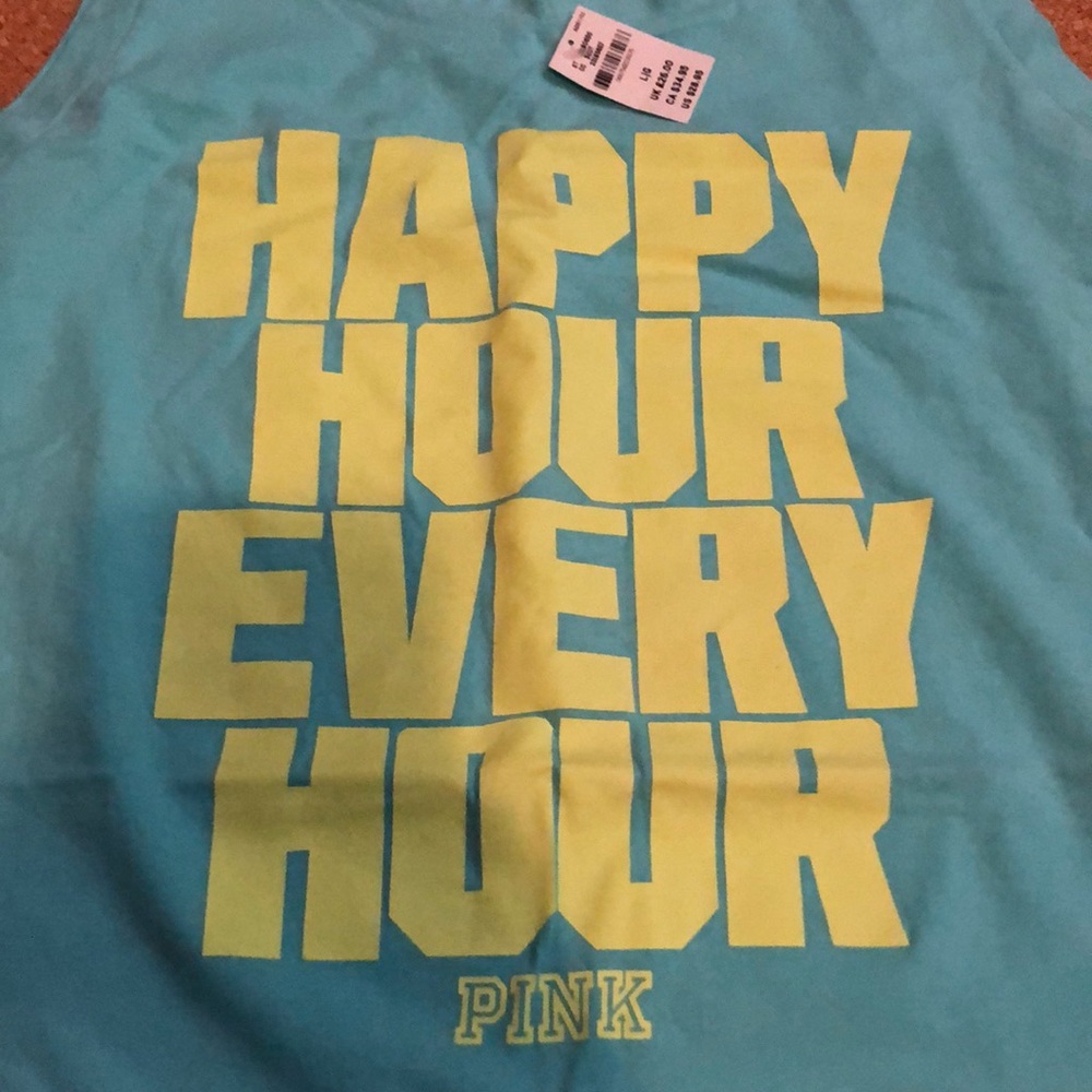 Victoria’s Secret Pink Happy Hour Tank Top L - Picture 2 of 2